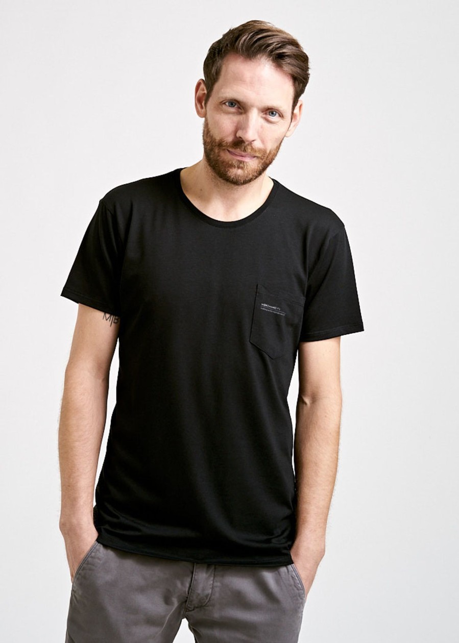 Herren wijld T-Shirts | Herren Pocket Woodshirt Black