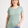 Damen wijld T-Shirts | Damen Woodshirt Slim Green Bay