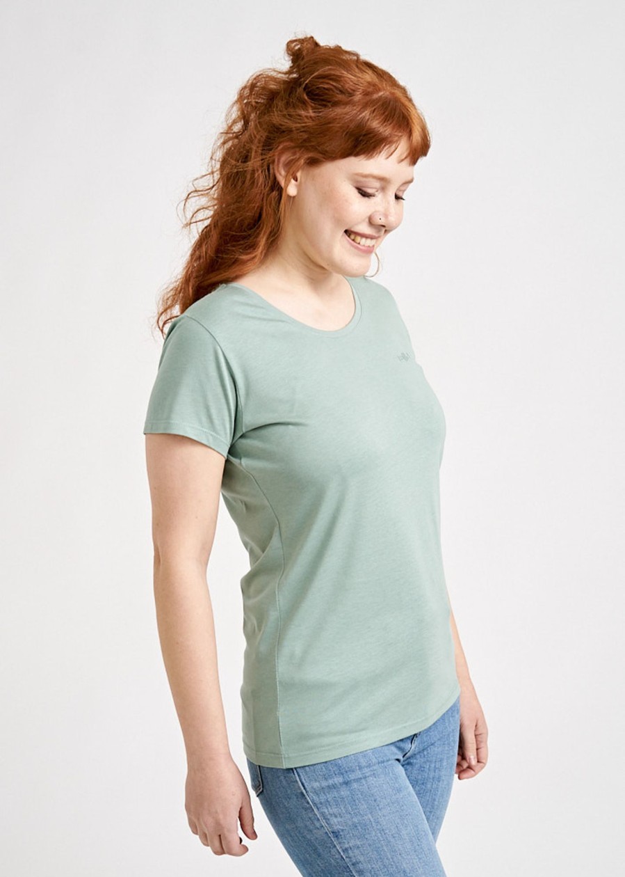 Damen wijld T-Shirts | Damen Woodshirt Slim Green Bay