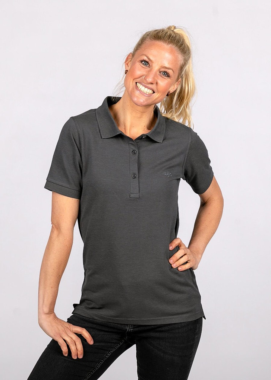 Damen wijld Poloshirts | Damen Polo-Shirt Dark Gray