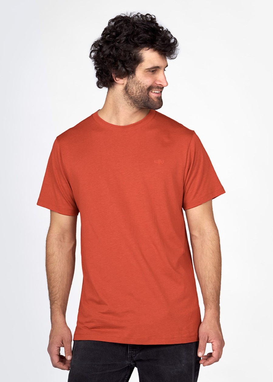 Herren wijld T-Shirts | Herren Woodshirt Loose Fit Cinnamon