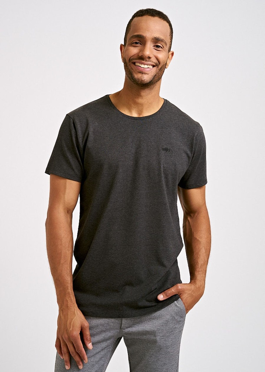 Herren wijld T-Shirts | Herren Woodshirt Anthrazit