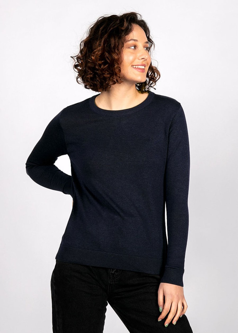 Damen wijld Pullover | Damen Tule Strickpullover Indigo Blue