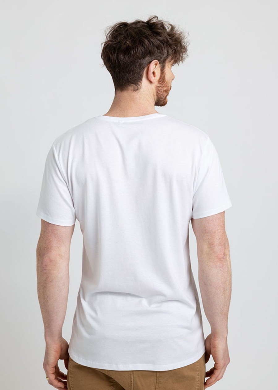 Herren wijld V-Ausschnitt | Herren V-Ausschnitt Woodshirt Bright White