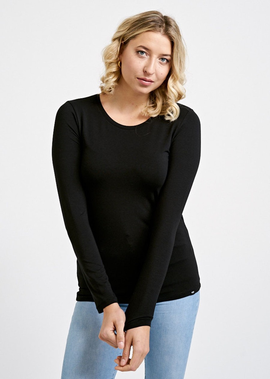 Damen wijld Langarmshirts | Damen Langarmshirt Black