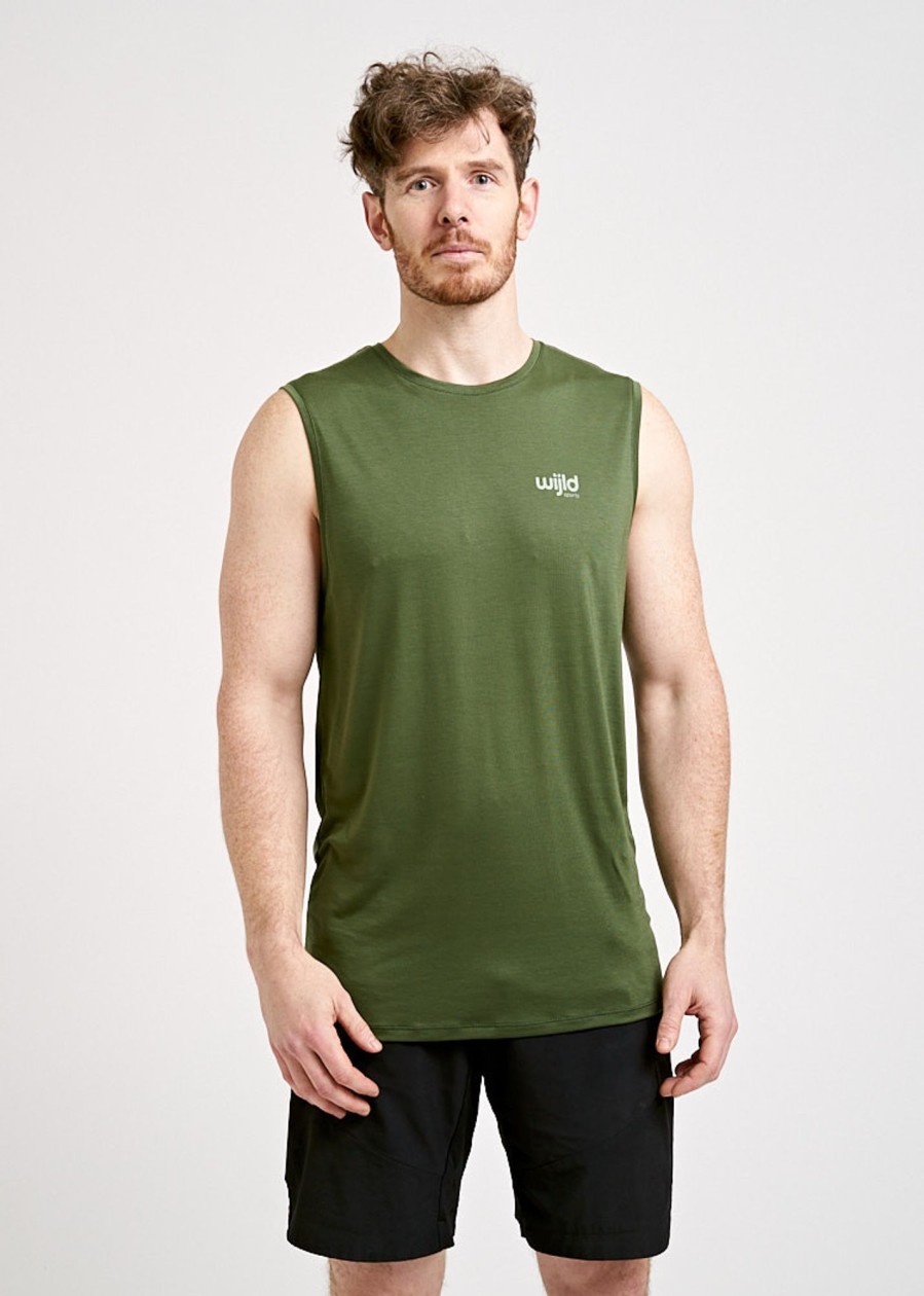 Herren wijld Shirts & Tops | Herren Sportshirt Sleeveless Olive