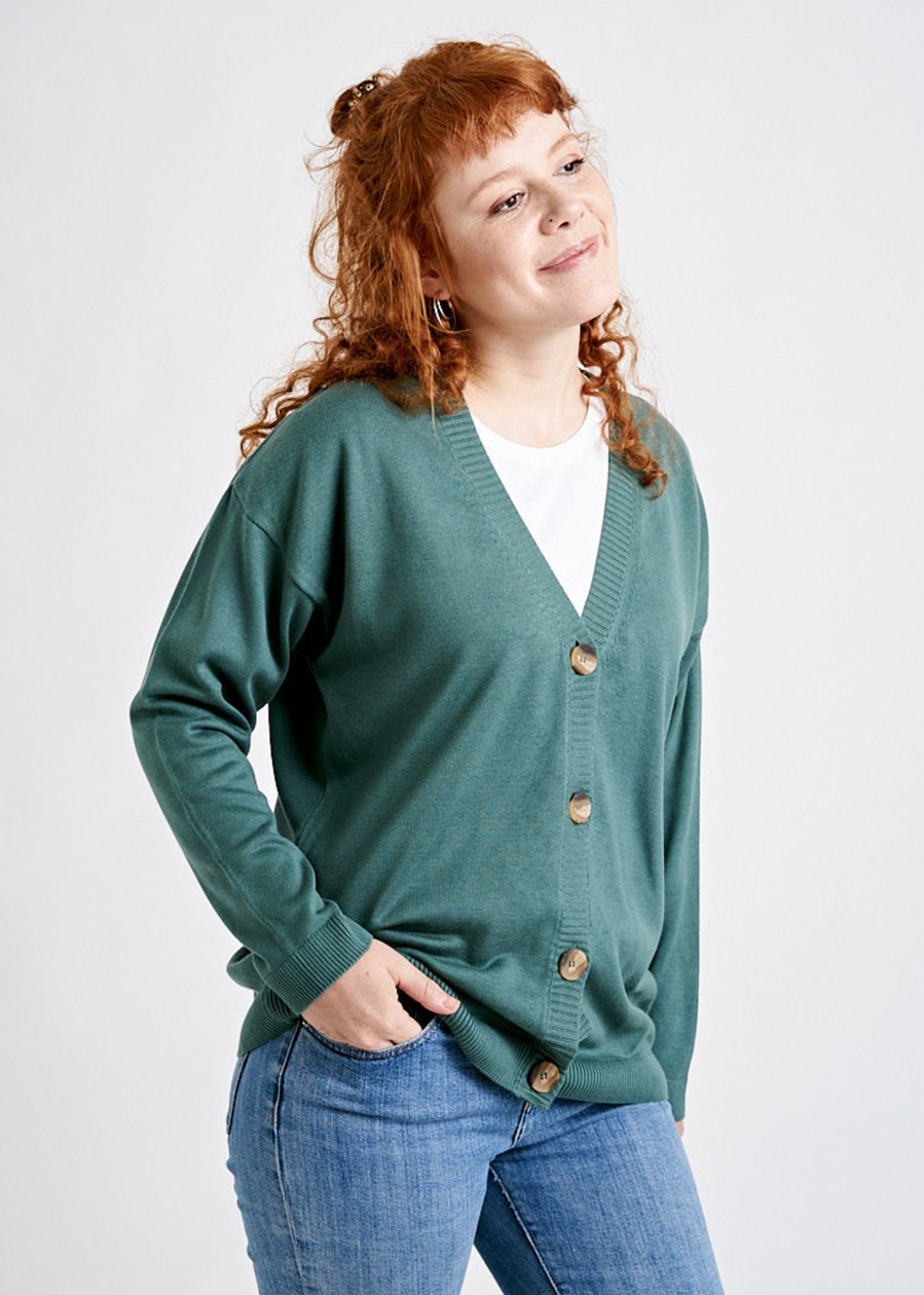 Damen wijld Cardigans | Damen Strick Cardigan Silver Pine