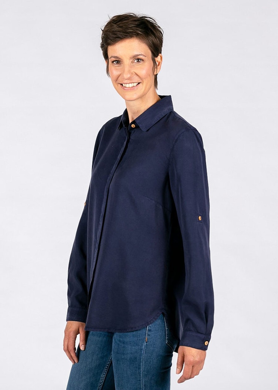 Damen wijld Blusen | Damen Bluse Maritim Blue