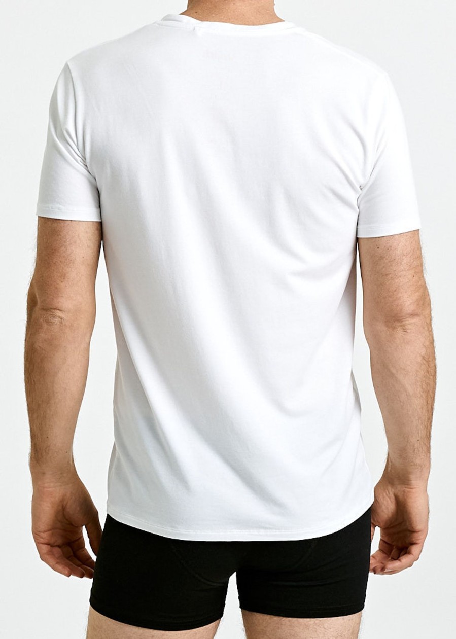 Herren wijld T-Shirts | Herren Underwear Woodshirt Bright White