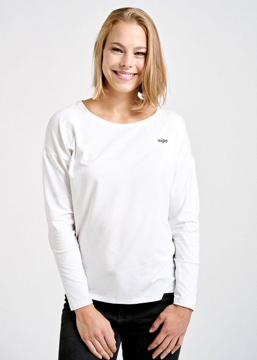 Damen wijld Langarmshirts | Damen Langarmshirt Bright White Longer