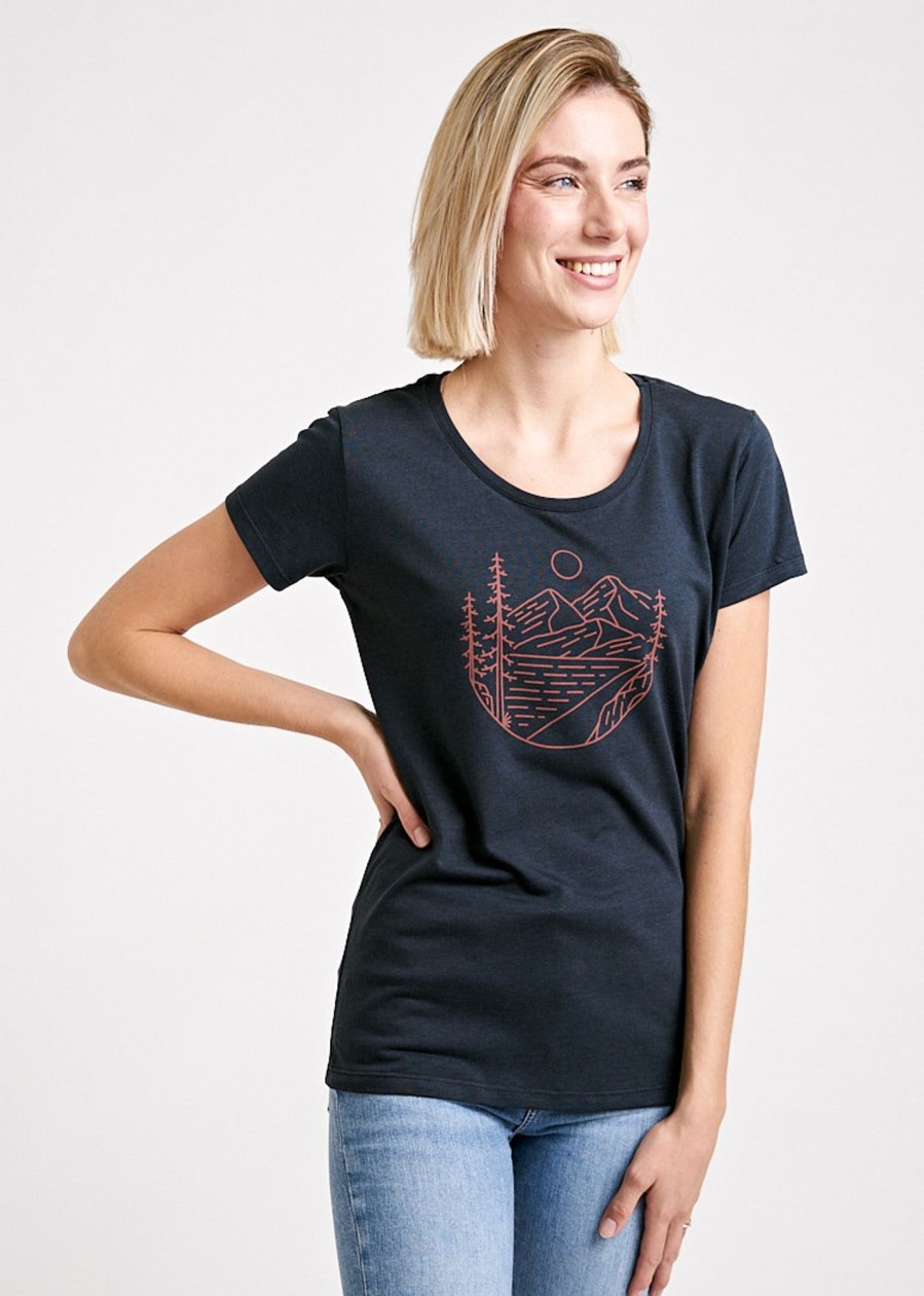 Damen wijld Motiv Shirts | Damen Just Nature Woodshirt