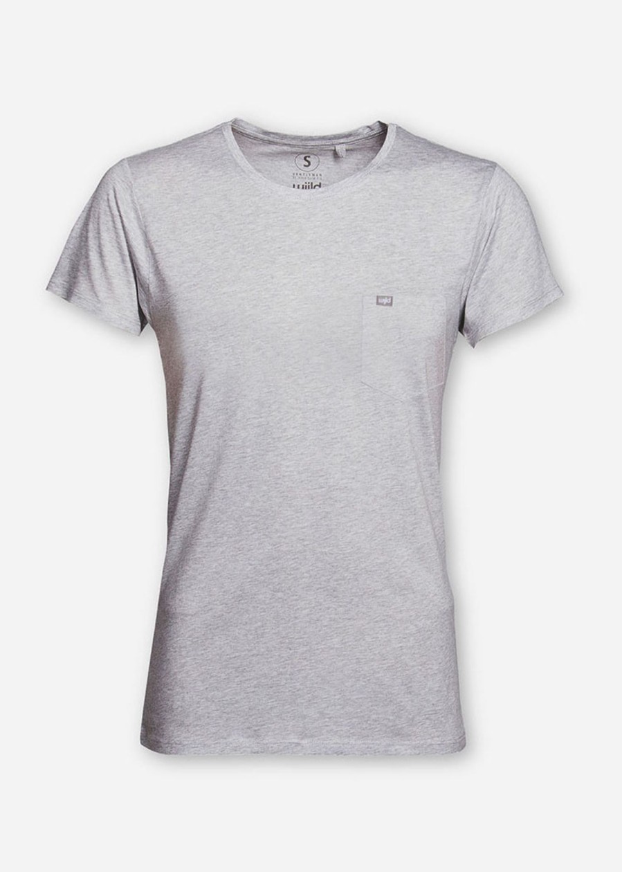 Herren wijld T-Shirts | Herren Pocket Woodshirt Gray Melange