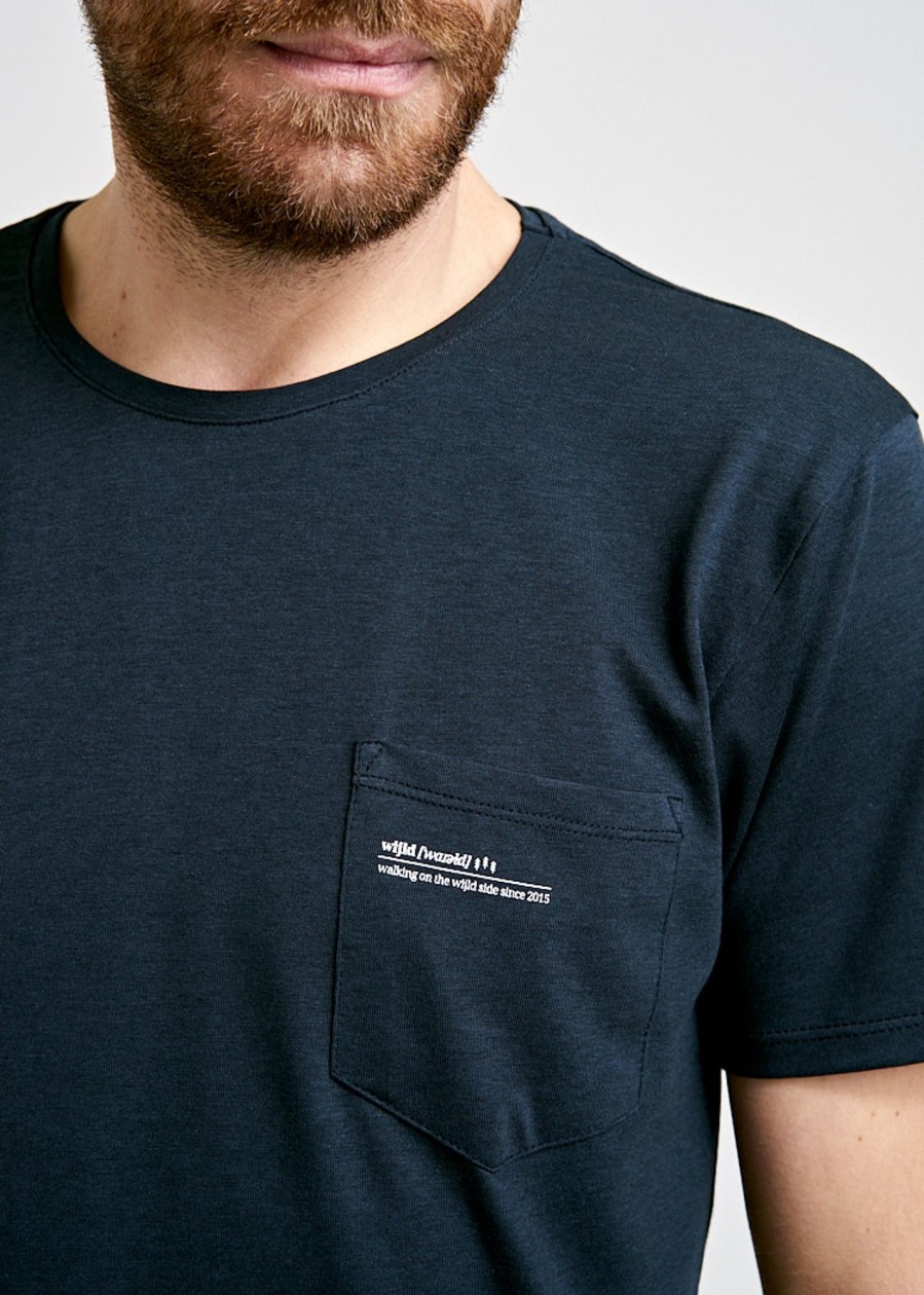 Herren wijld T-Shirts | Herren Pocket Woodshirt Carbon