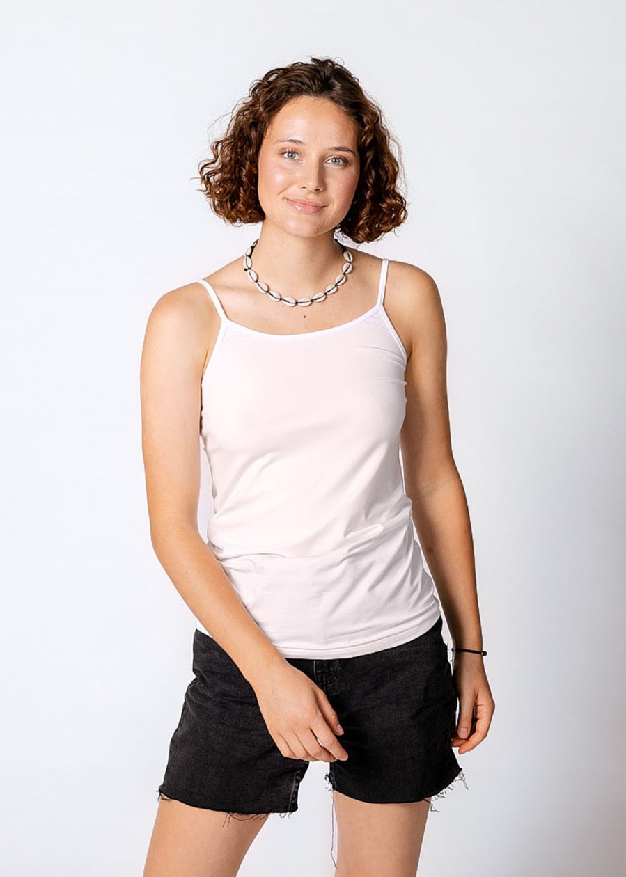 Damen wijld Tops | Damen Spaghetti Top Bright White