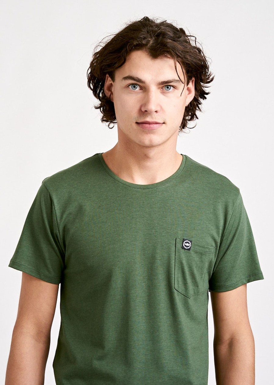 Herren wijld T-Shirts | Herren Pocket Woodshirt Black Forest