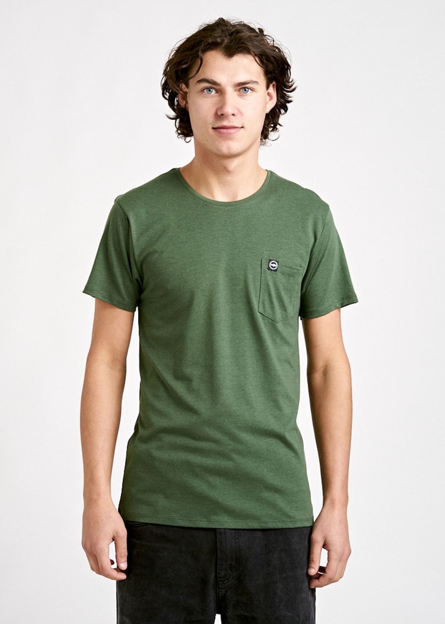 Herren wijld T-Shirts | Herren Pocket Woodshirt Black Forest