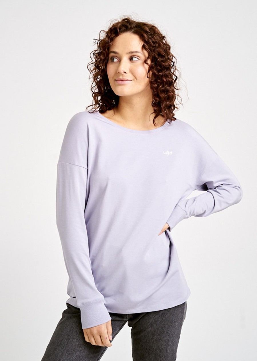 Damen wijld Langarmshirts | Damen Langarmshirt Lavender Aura Cuff