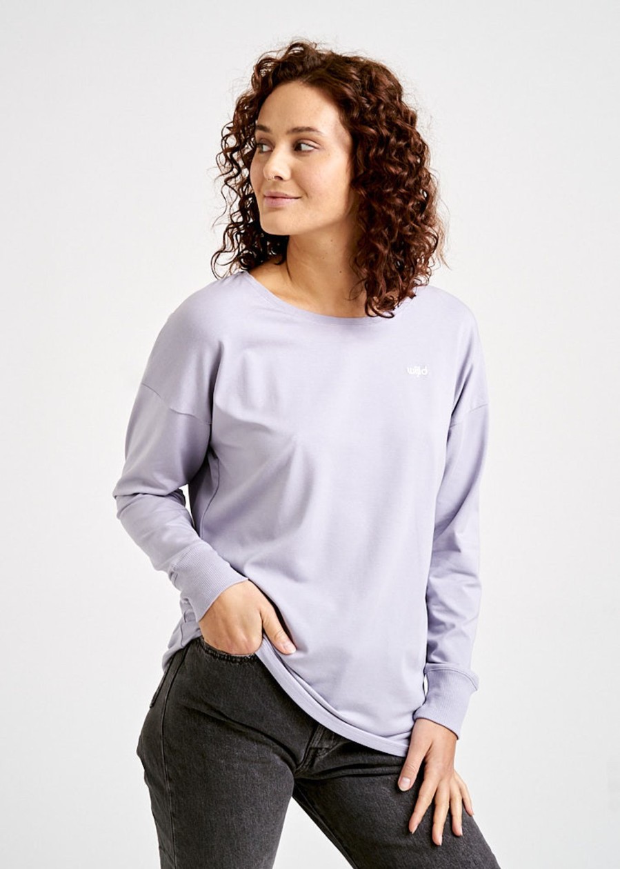 Damen wijld Langarmshirts | Damen Langarmshirt Lavender Aura Cuff