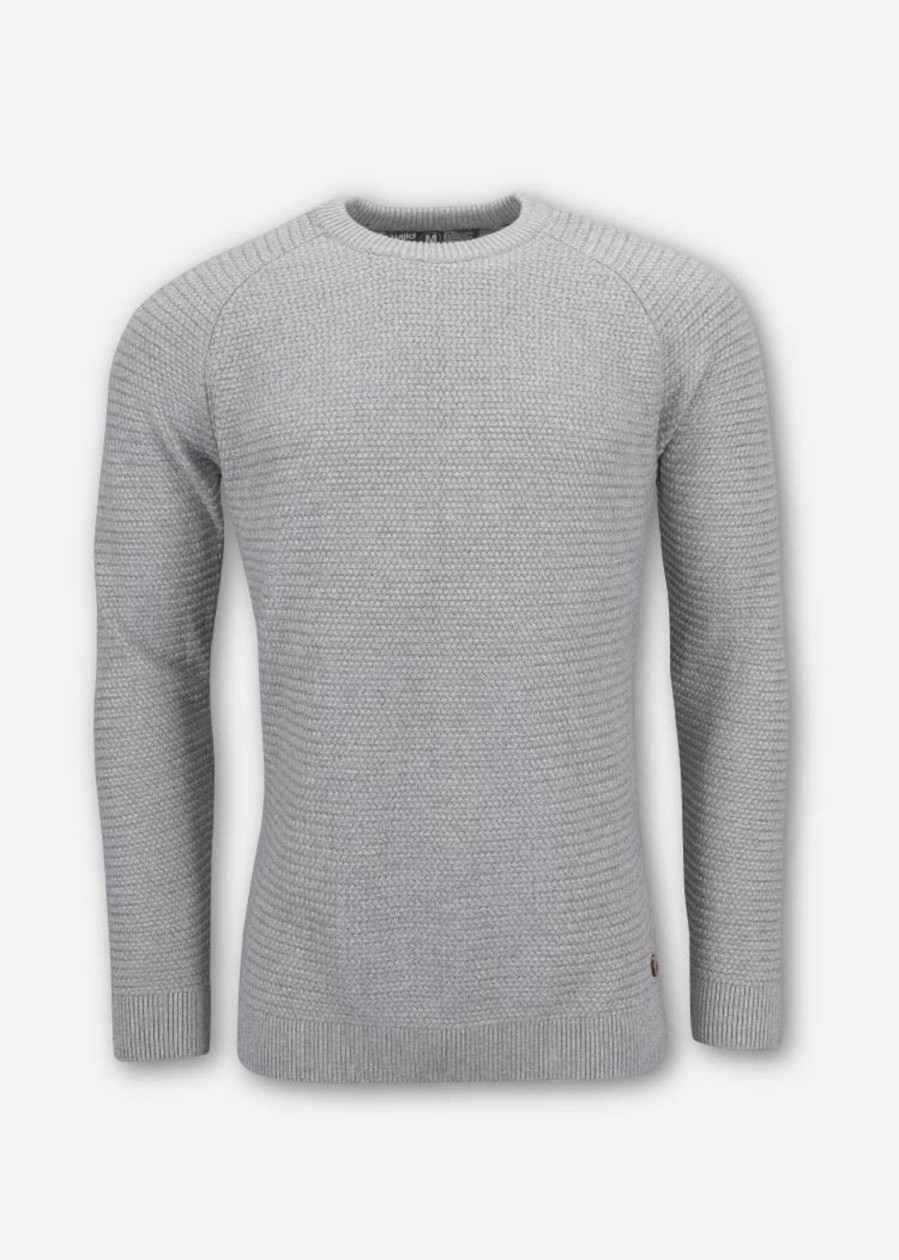 Herren wijld Pullover | Herren Pandoo Strickpullover Woven Gray