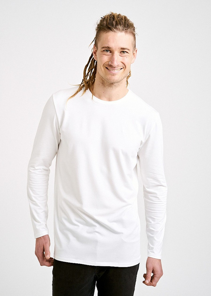 Herren wijld Langarmshirts | Herren Langarmshirt Bright White