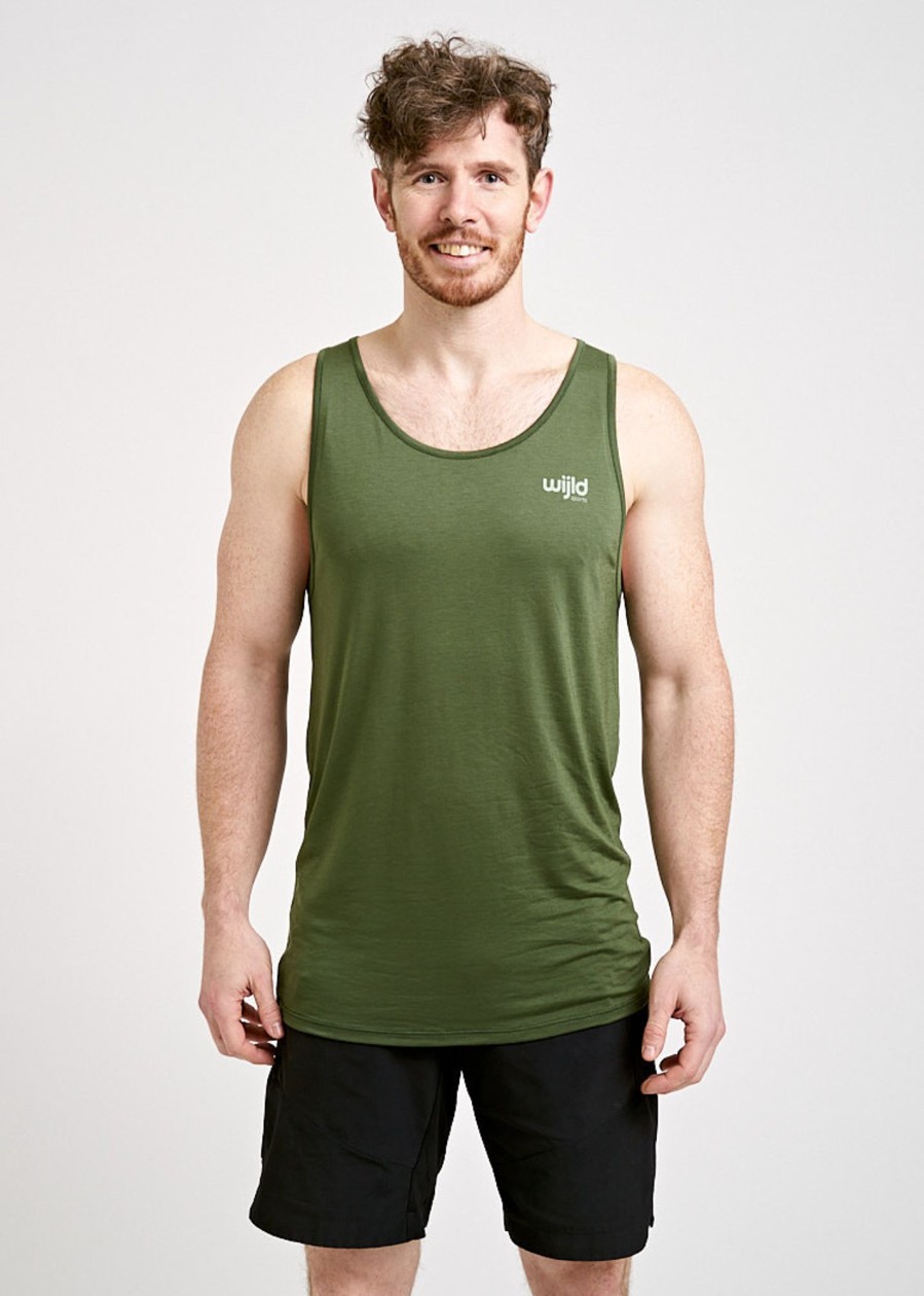 Herren wijld Shirts & Tops | Herren Sport Tank Top Olive