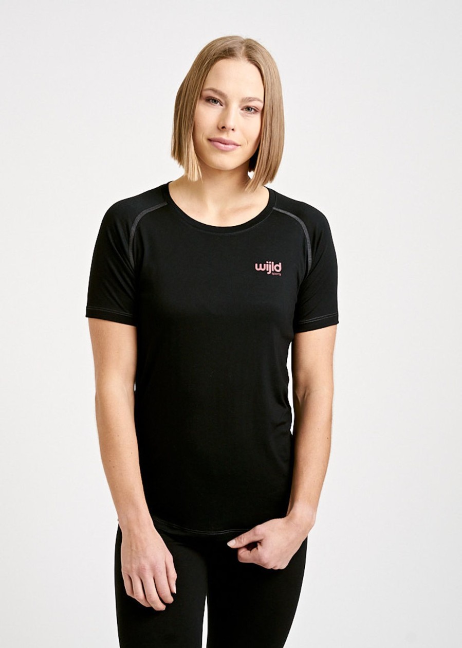 Damen wijld Shirts & Tops | Damen Sportshirt Black