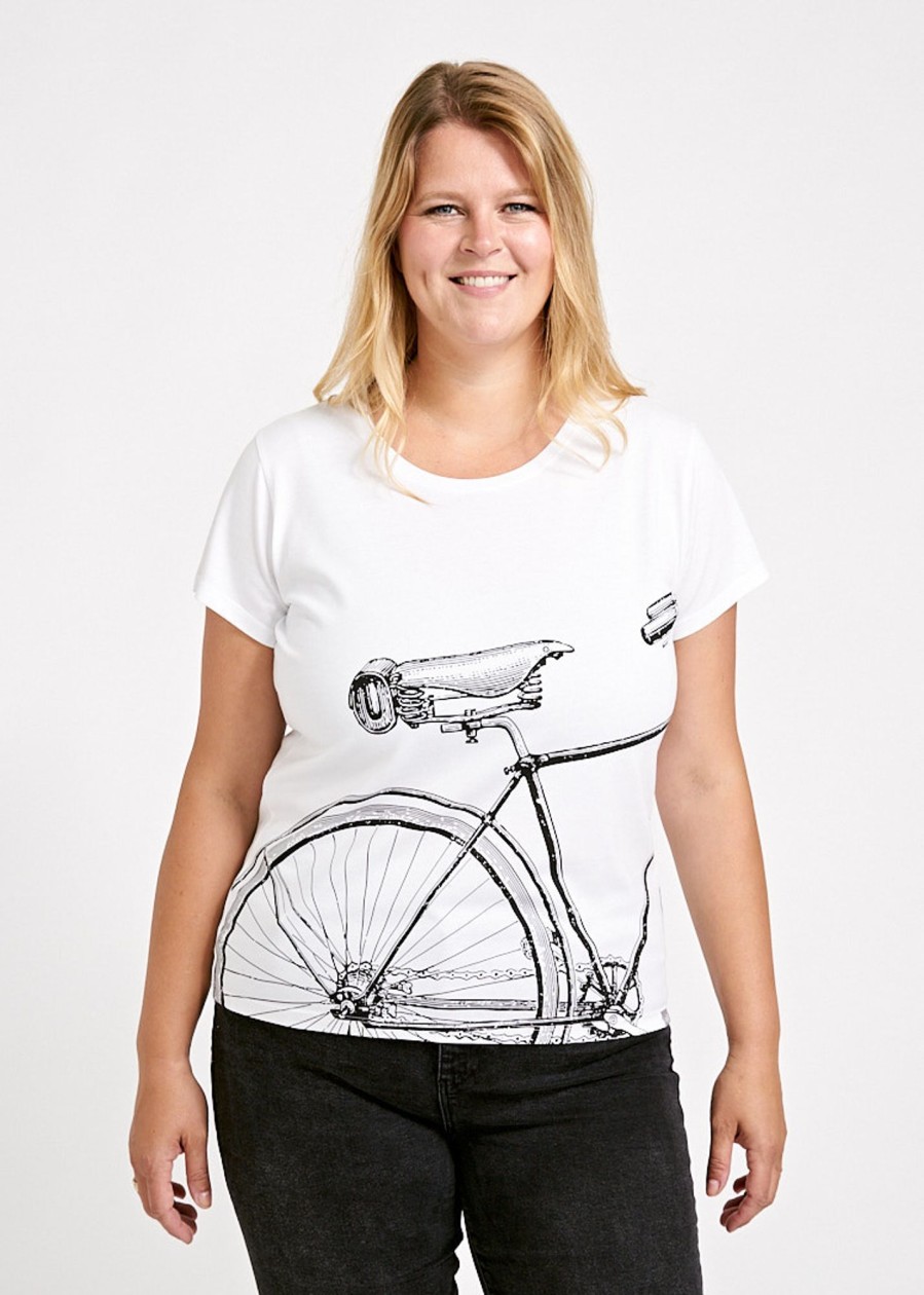 Damen wijld Motiv Shirts | Damen Biked Woodshirt