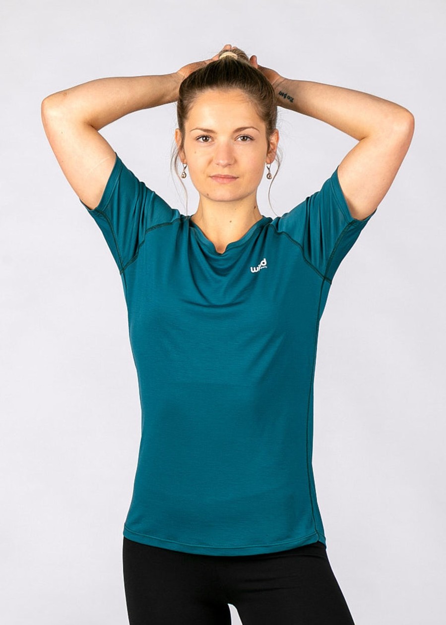 Damen wijld Shirts & Tops | Damen Sportshirt Petrol