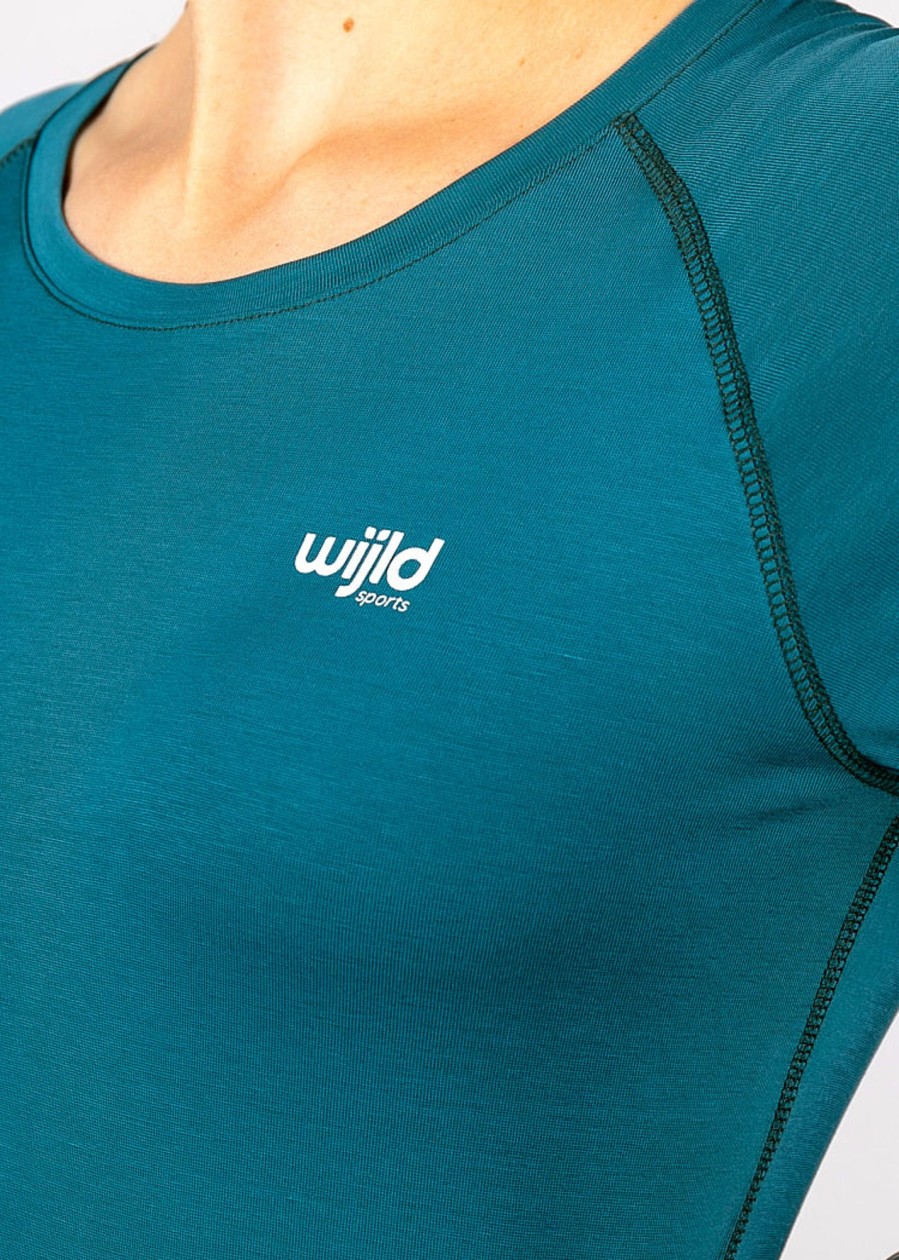 Damen wijld Shirts & Tops | Damen Sportshirt Petrol