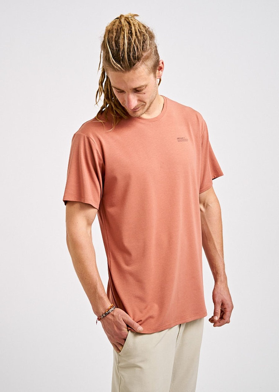 Herren wijld T-Shirts | Herren Woodshirt Loose Tee Copper Red