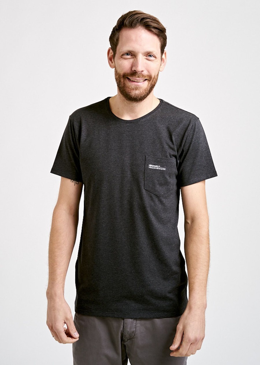 Herren wijld T-Shirts | Herren Pocket Woodshirt Anthrazit