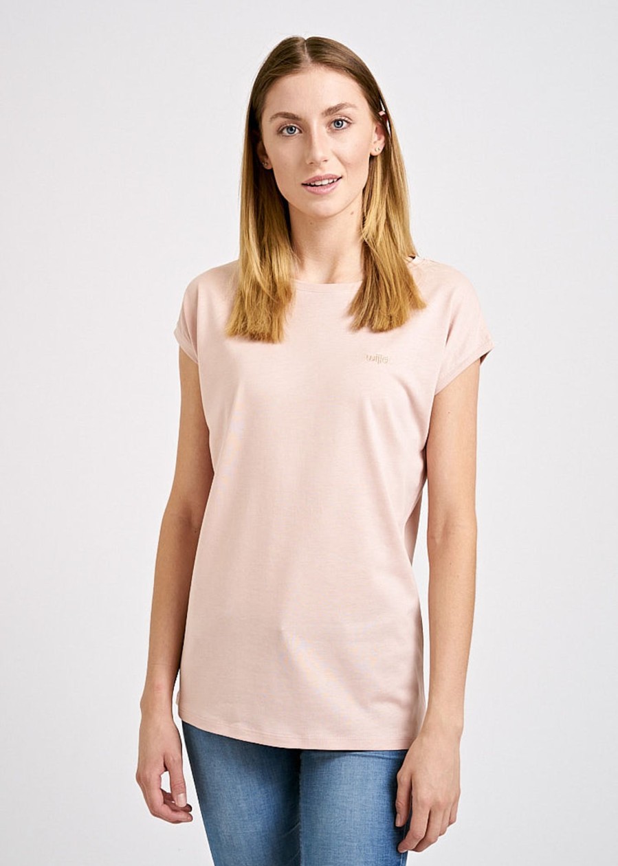 Damen wijld T-Shirts | Damen Woodshirt Kimono Smoked Rose