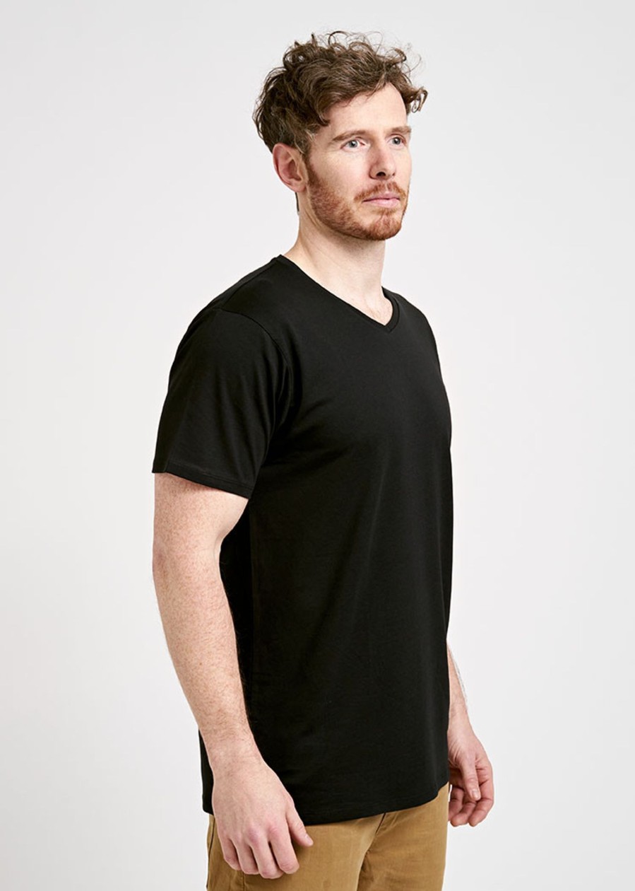 Herren wijld V-Ausschnitt | Herren V-Ausschnitt Woodshirt Black