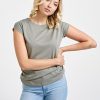 Damen wijld T-Shirts | Damen Woodshirt Kimono Agave Green