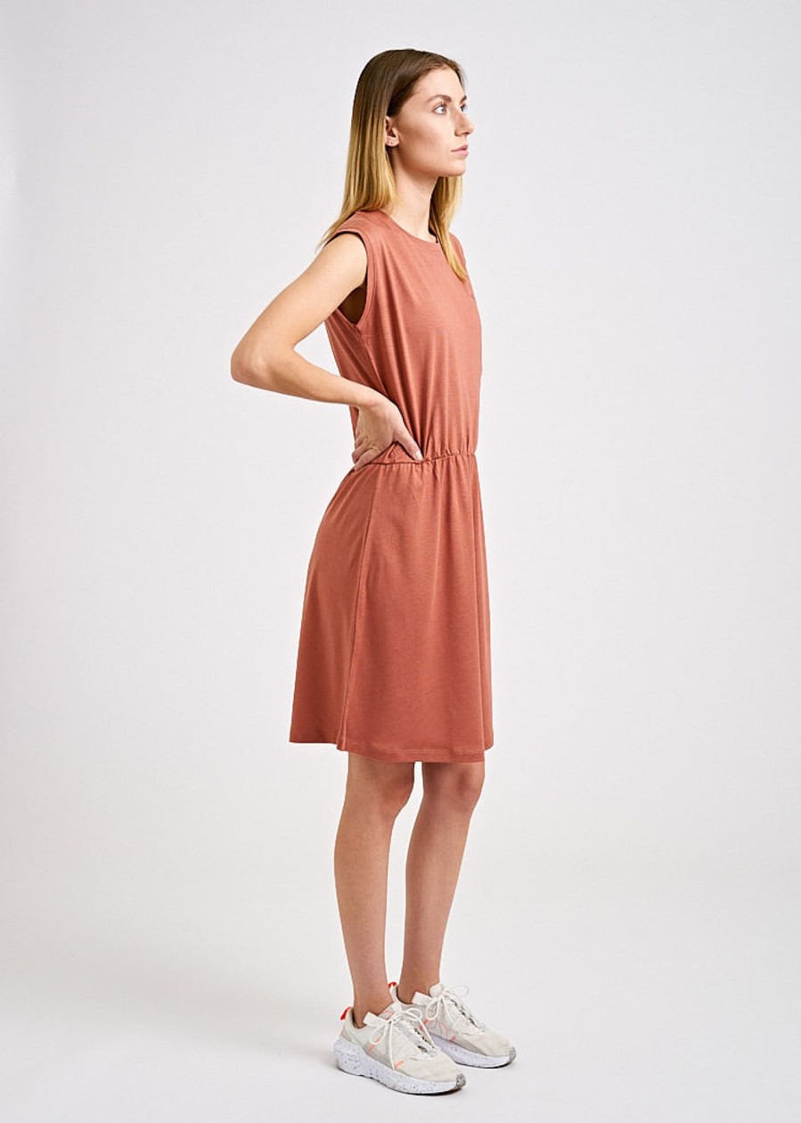 Damen wijld Kleider | Damen Armelloses Kleid Copper Red