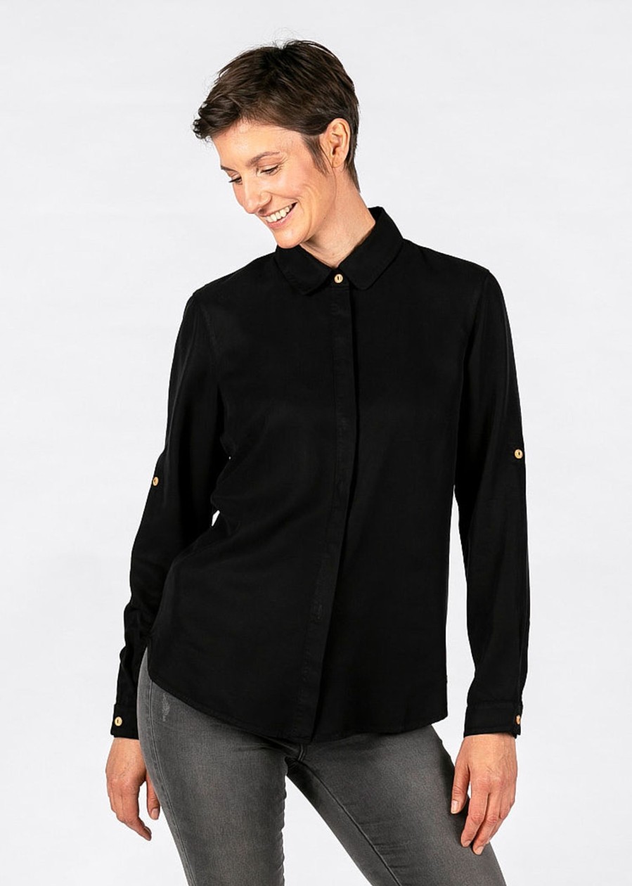 Damen wijld Blusen | Damen Bluse Black