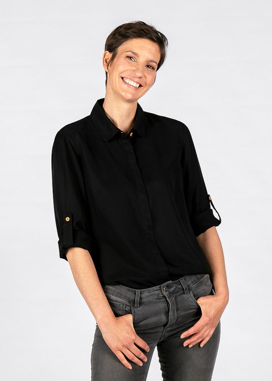 Damen wijld Blusen | Damen Bluse Black