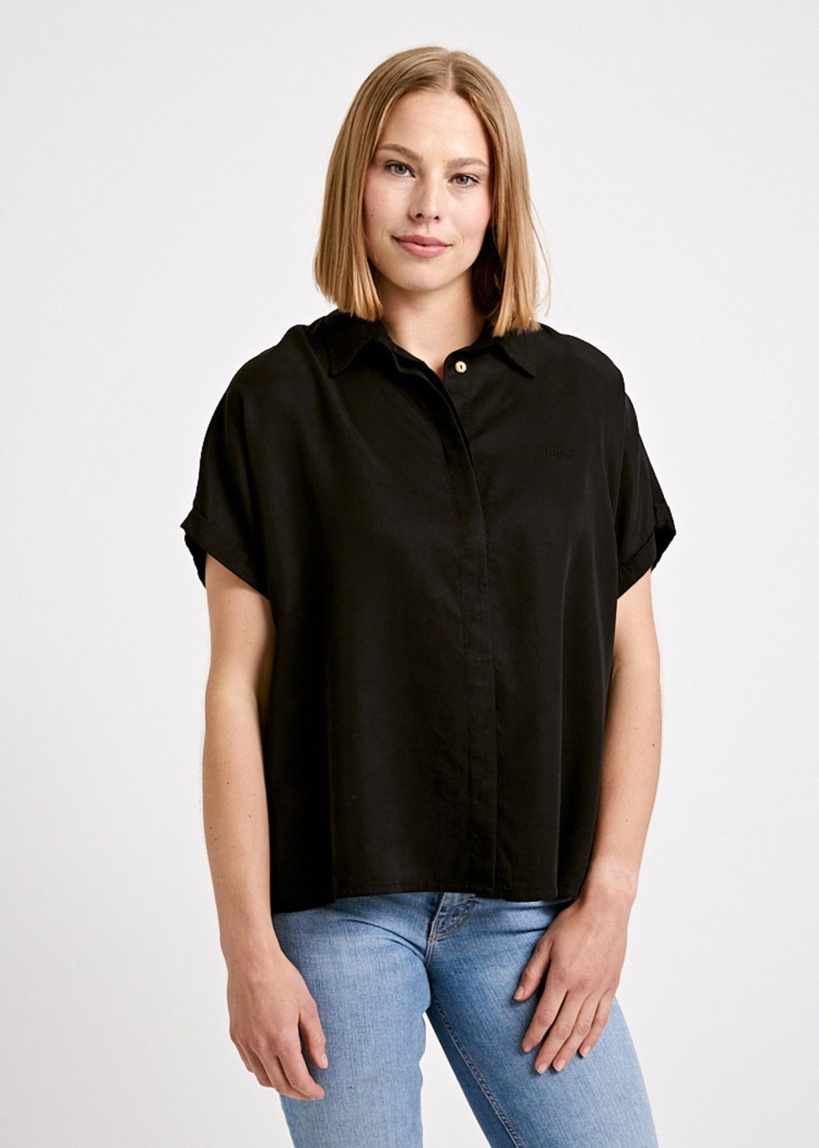 Damen wijld Blusen | Damen Twill Bluse Black