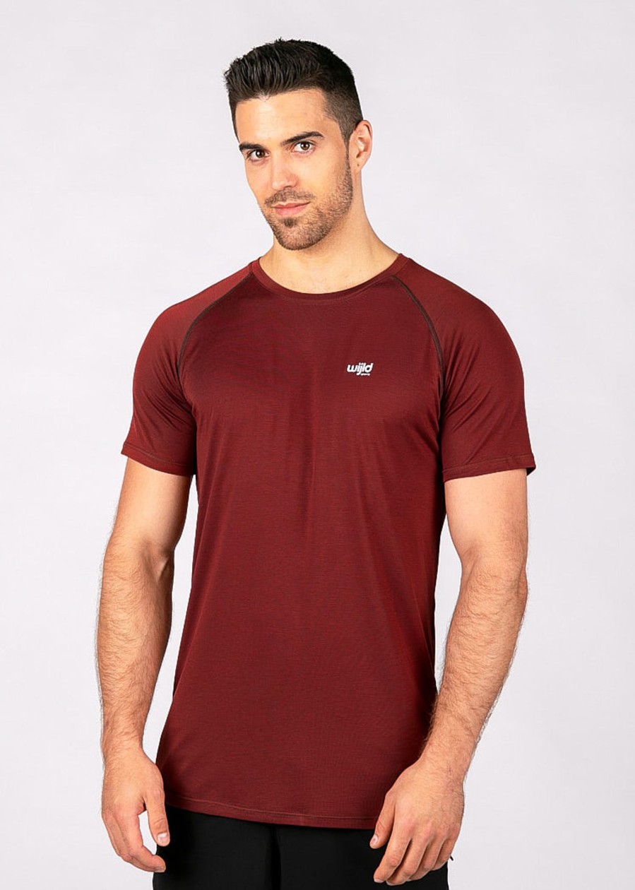 Herren wijld Shirts & Tops | Herren Sportshirt Dark Red