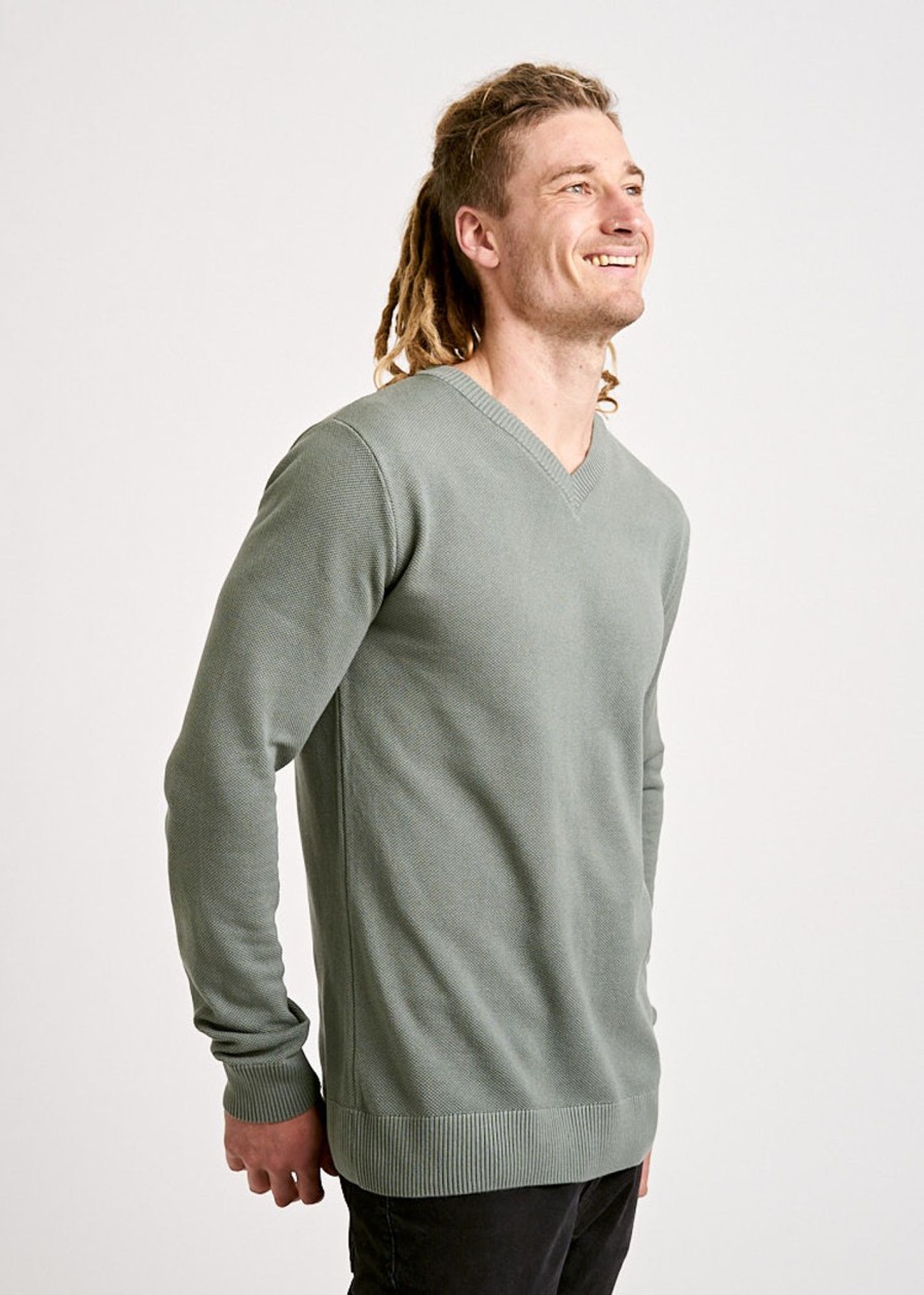 Herren wijld Strick | Herren Strickpullover Agave Green