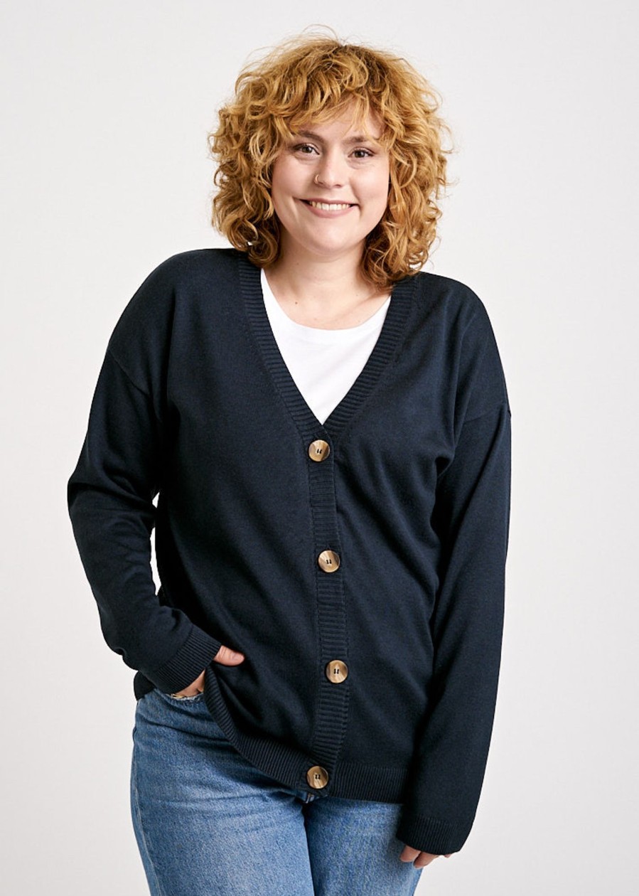 Damen wijld Cardigans | Damen Strick Cardigan Carbon