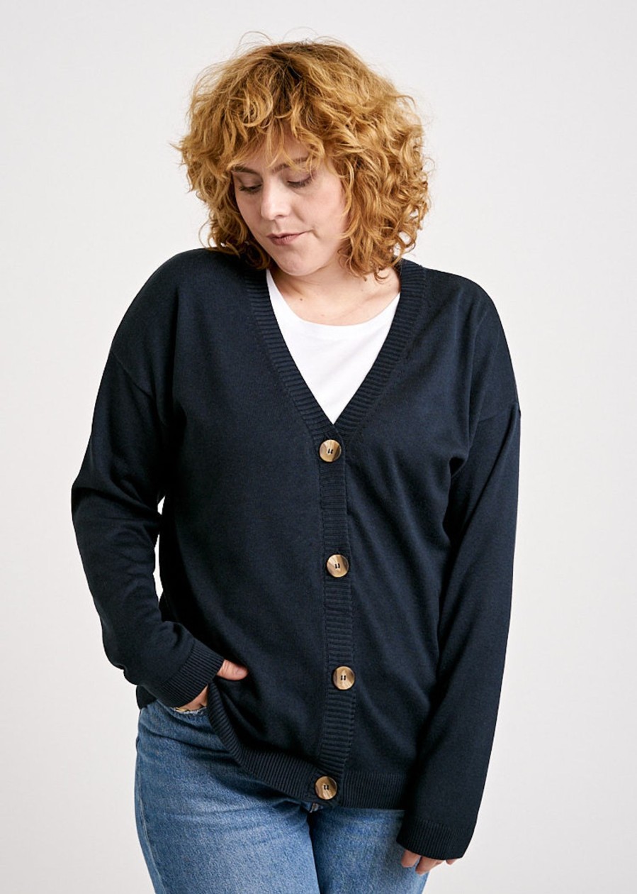 Damen wijld Cardigans | Damen Strick Cardigan Carbon